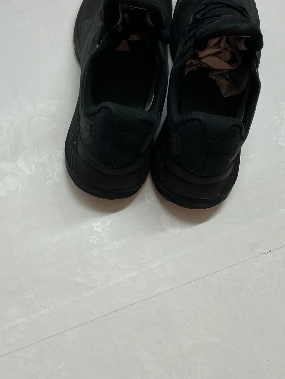 adidas Black Mesh Lace-Up Running Shoes